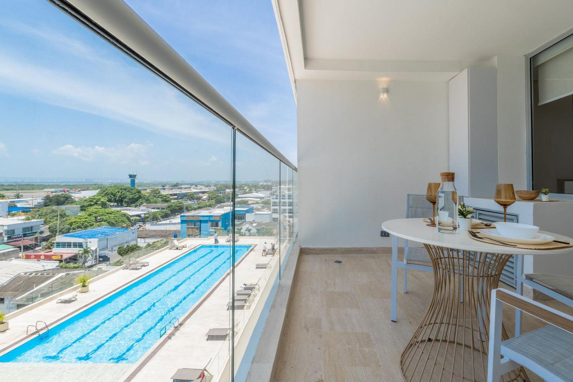 Cb739 Relajante Vista Frente Al Aeropuerto Apartamento